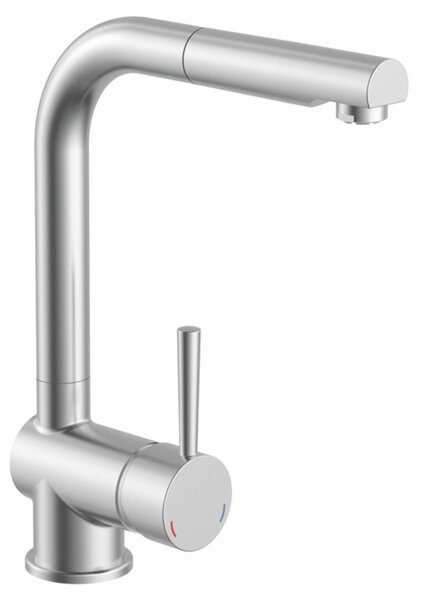 Miscelatore monocomando NABER DRIVE 2 di COLORE INOX con bocca estraibile / rubinetto