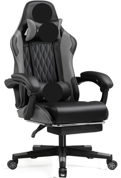 Sedia da gaming - Sedia da ufficio - Sedia per giocatori - Sedia da ufficio ergonomica - Sedia da lavoro - Schienale regolabile