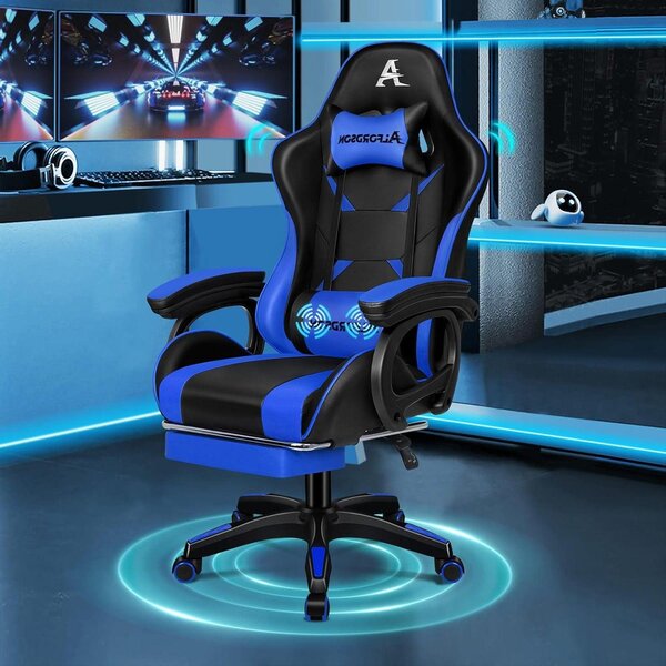 Sedia da gaming - Sedia da ufficio - Sedia per videogiochi - Sedia da lavoro - Sedia ergonomica - Funzione massaggio a 2 punti