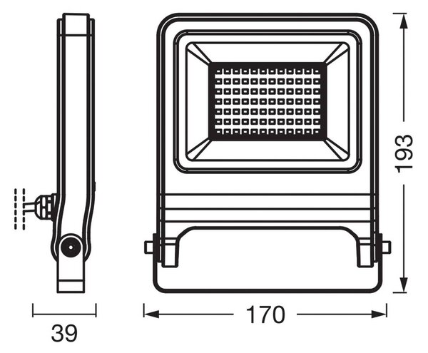 OSRAM Faretto da esterno a LED ENDURA FLOOD, grigio 50 W 3.000 K IP65 FLOOD, Alluminio / Grigio / Zincato, Alluminio