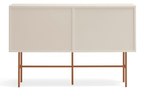 Cassettiera bassa con ante scorrevoli in mattone/beige 140x91 cm Nube - Teulat