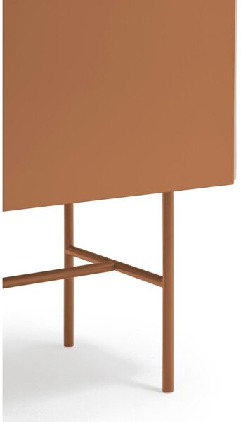 Cassettiera bassa con ante scorrevoli in mattone/beige 140x91 cm Nube - Teulat