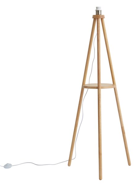Lampada da terra scandinava a treppiede in legno - Lou