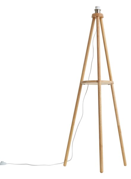 Lampada da terra scandinava a treppiede in legno - Lou