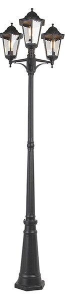 Lanterna da esterno smart nera a 3 luci con WiFi ST64 - New Orleans