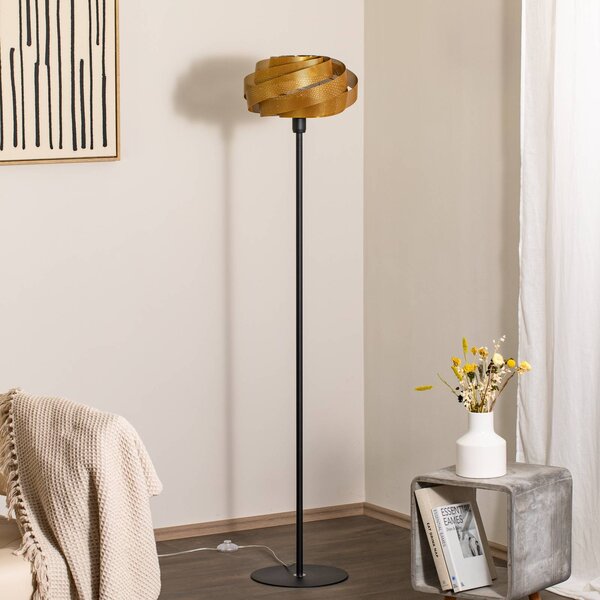 Lampada da terra Vento Domiluce, Ottone / Oro, Soggiorno / Sala da pranzo, Metallo, Moderno, Lampada da terra