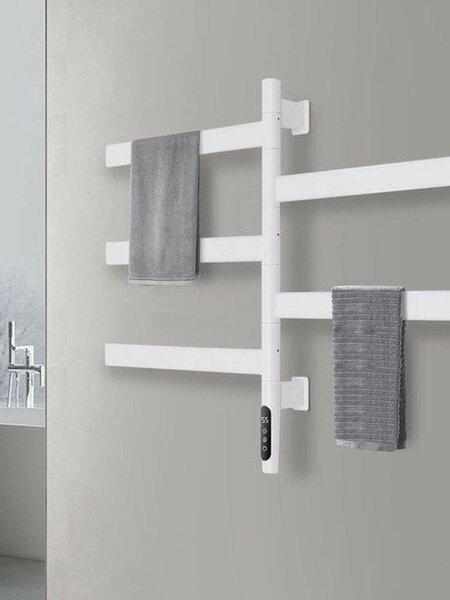 Asciugamani elettrico da bagno con timer e funzione intelligente di risparmio energetico