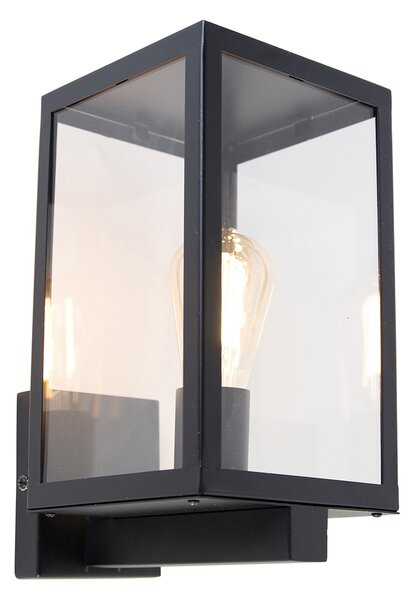 Applique da esterno smart nera con vetro 30 cm incl. Wifi ST64 - Rotterdam
