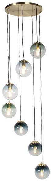 Lampada a sospensione smart ottone 7 luci incl. WiFi ST64 - Pallon