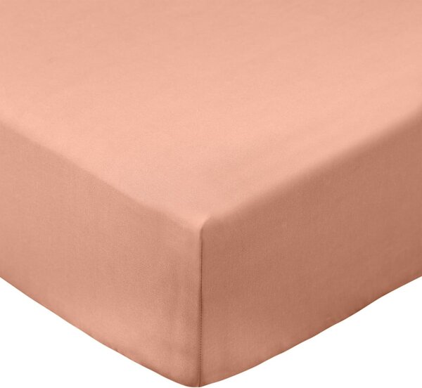 Lenzuolo con angoli color terracotta in percalle di cotone 90x190 cm Cotton Percale – Bianca