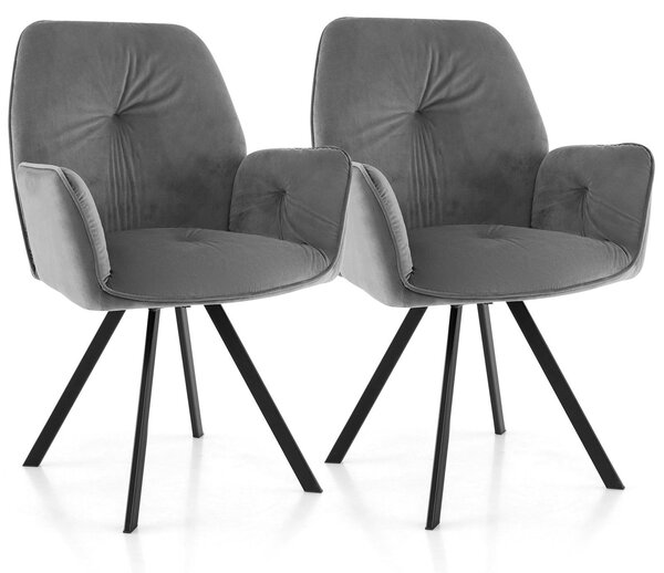 Poltrona girevole - Poltrona - Sedia d'accento - Sedia da ufficio - Poltrona relax - Set da 2 - Rivestimento moderno