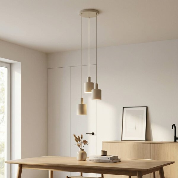 Lampada a sospensione Ovelia Lindby, dimmerabile, Crema / Ambra, Cucina, Metallo, Moderno, Lampada a sospensione