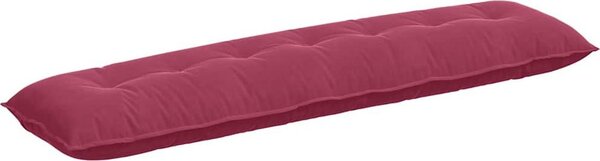 Cuscino per Schiena Rosso Vino 200 x 50 cm Tessuto in Cords
