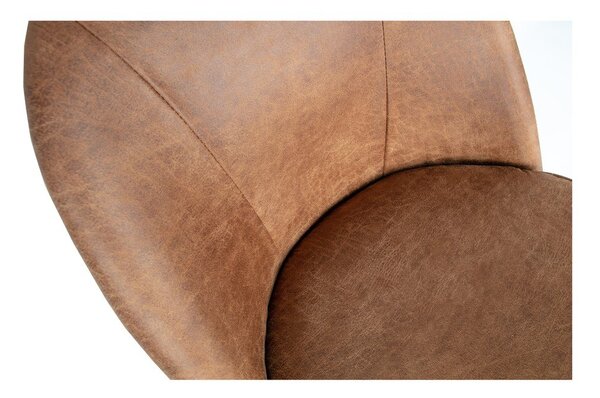 Sedie da pranzo in set marrone cognac in imbottito 2 pz Vogue – WOOOD