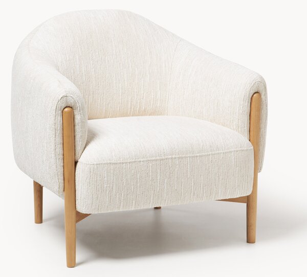 Poltrona con gambe in legno di frassino Theo
