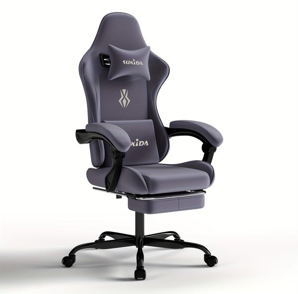 Sedia da gaming - Sedia per videogiochi - Sedia da ufficio - Sedia per computer - Sedia ergonomica - Sedia con schienale alto