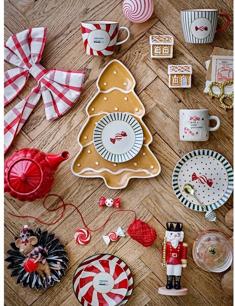 Piatto da dolce bianco in gres a tema natalizio ø 16 cm Yule – Bloomingville