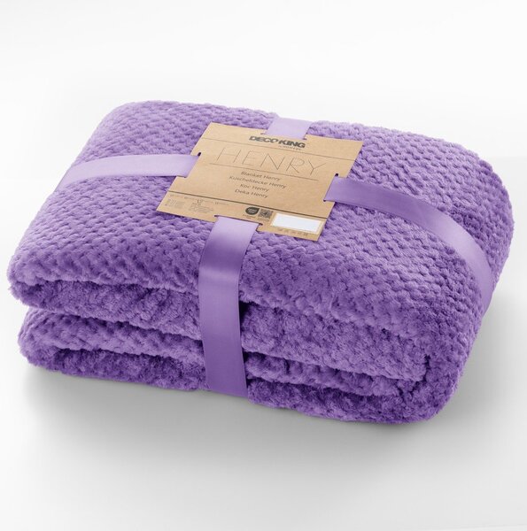 Coperta in microfibra viola, 70 x 150 cm Henry - DecoKing