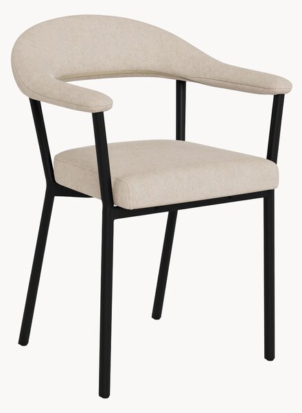 Set di 2 sedie da pranzo imbottite con braccioli Vivi