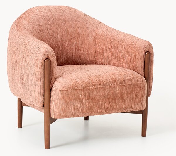 Poltrona con gambe in legno di frassino Theo