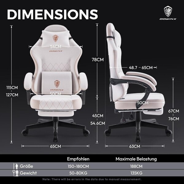 Sedia da gaming - Sedia da ufficio - Sedia ergonomica - Sedia per giocatori - Seduta con molle insacchettate