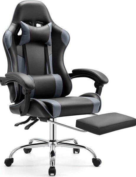Sedia ergonomica da gaming - Sedia da ufficio - Sedia da gaming - Sedia da lavoro - Sedia per computer - Altezza regolabile