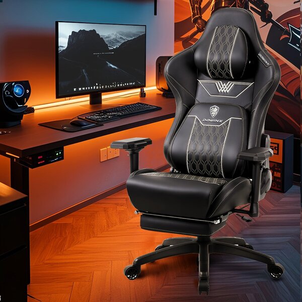 Sedia da gaming – Sedia da ufficio – Braccioli regolabili in 4 direzioni – Ergonomica – Peso massimo supportato: 159 kg – Materiale: ecopelle