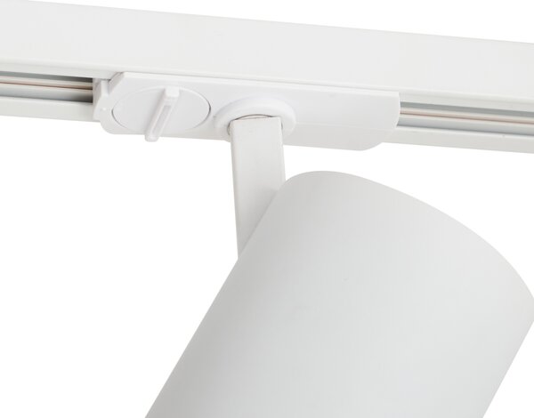 Faretto moderno bianco per sistema di illuminazione a binario monofase con LED incluso - Iconic Mark
