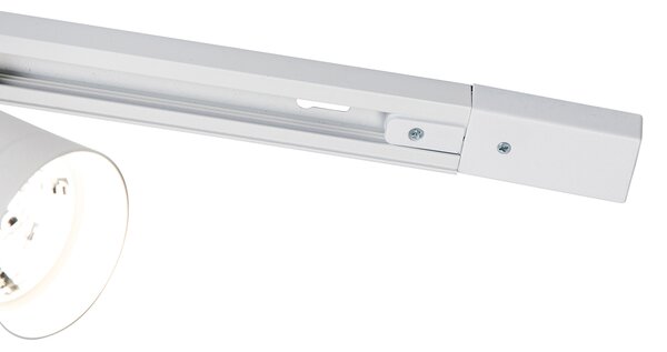 Sistema di illuminazione a binario moderno con 5 faretti bianchi monofase GU10 70mm - Iconic Jeana Luxe