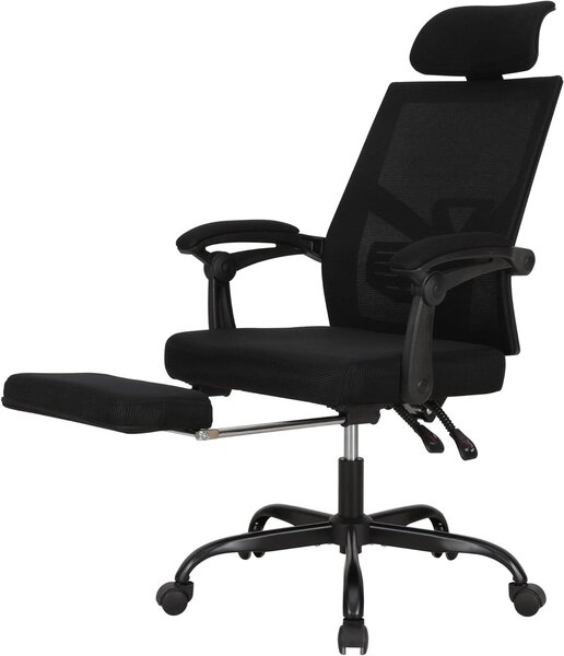 Sedia ergonomica da ufficio - Sedia da ufficio - Sedia da lavoro - Sedia per computer - Sedia da ufficio con poggiapiedi