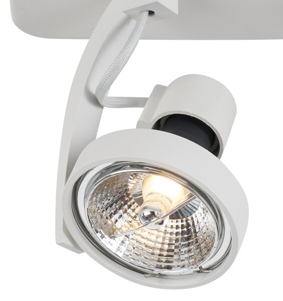 Faretto da soffitto di design bianco GU10 70mm 2-luci regolabile - Vo