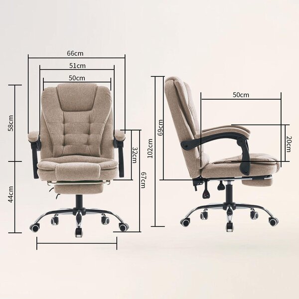 Sedia da ufficio - Sedia ergonomica - Sedia per computer - Sedia girevole - Sedia da scrivania - Regolabile in altezza