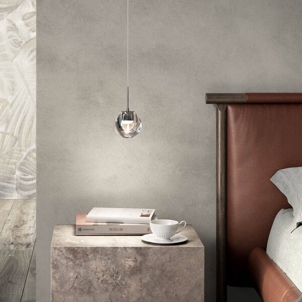 Kdln Lampada a sospensione Dew, dimmerabile, Cromo / Argento, Cucina, Vetro, Design, Lampada a sospensione