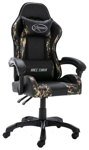 Sedia da ufficio racing - Sedia da gaming - Sedia girevole - Sedia da lavoro - Sedia da ufficio senza poggiapiedi - Altezza regolabile