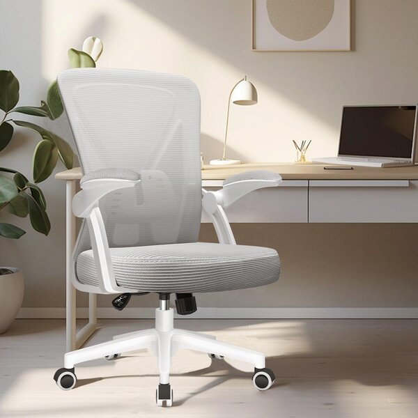 Sedia da ufficio ergonomica con schienale in rete traspirante e supporto lombare regolabile