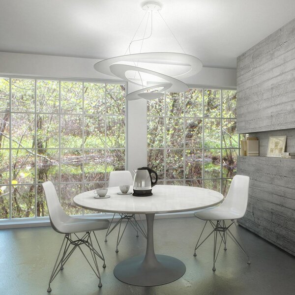Lampada a sospensione Artemide, Pirce, dimmerabile, Bianco, Soggiorno, Metallo, Design