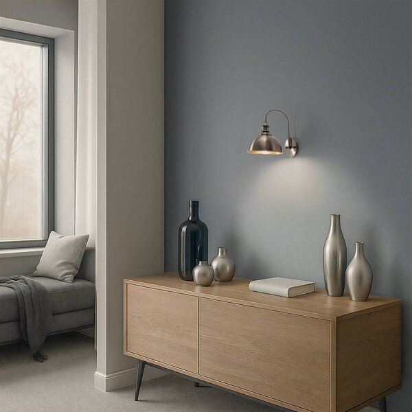 Applique Saglam, ottone anticato, altezza 36 cm, metallo Saglam Opviq, dimmerabile, Ottone / Oro, Soggiorno / Sala da pranzo, Metallo, Lampada a sospensione