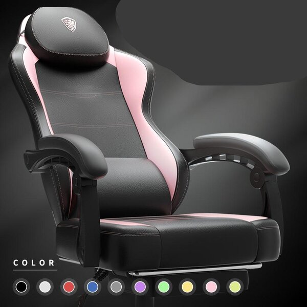 Sedia da gaming – Ergonomica, con supporto lombare – Rivestita in ecopelle, con schienale ampio – Capacità massima: 150 kg