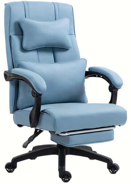 Sedia da gaming – Ergonomica, regolabile, rivestita in ecopelle, con poggiapiedi, portata massima 159 kg