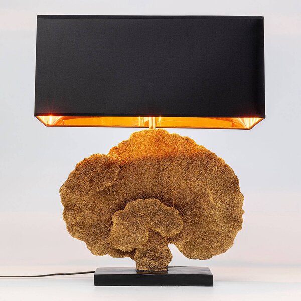 KARE Coral lampada da tavolo paralume tessuto