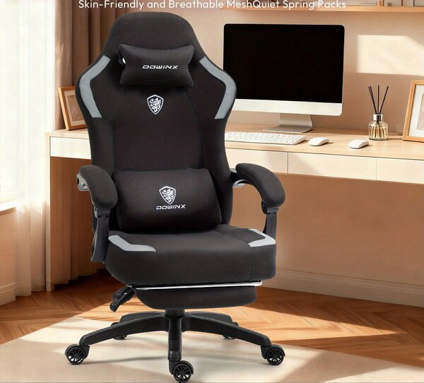 Sedia ergonomica da ufficio - Sedia per ufficio - Sedia per computer - Sedia da lavoro - Schienale regolabile - Con poggiapiedi