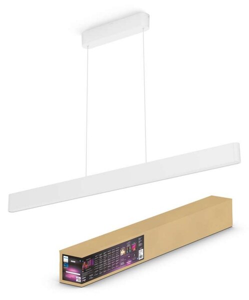 Lampada a sospensione Philips Hue, dimmerabile, Bianco, Sala da pranzo, Metallo