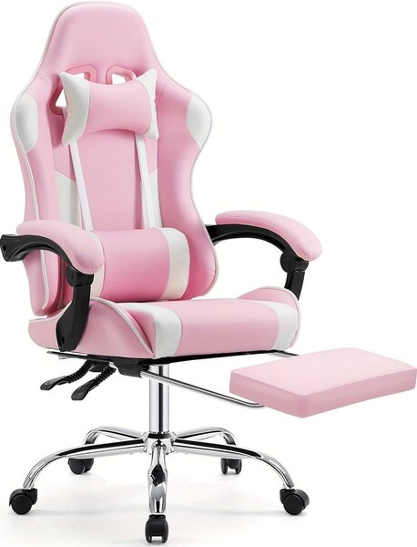 Sedia da gaming - Sedia da ufficio - Sgabello da gaming - Sedia da computer - Sedia da lavoro - Design ergonomico - Imbottitura in memory foam