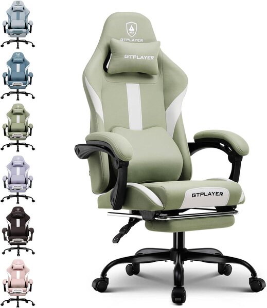 Sedia da gaming - Sedia da ufficio - Sedia per PC - Sedia da lavoro - Design ergonomico - Struttura in legno certificata