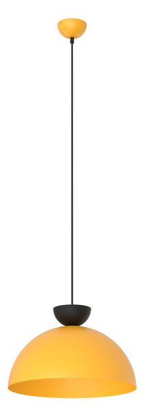 Lampadario Minimal Efesto Acciaio Nero Arancione 1 Luce Gx53