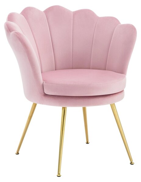 Poltrona relax - Sedia da ufficio - Poltrona da lettura - Sedia da trucco - Rivestimento - Robuste gambe in metallo