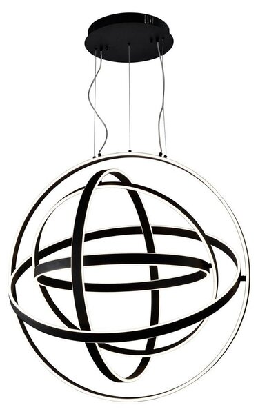 Lampadario a LED COPERNICUS bianco e nero 180 W, bianco caldo 4000 lm, metallo, dimensioni: 150x60x60 cm, IP20, Milagro