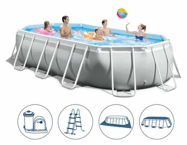 Piscina "Prism Frame" Ovale C/Tel. Portante C/Pompa Cm.503X274X122H. - capacità lt.13365 - peso kg.112,1 (26796)
