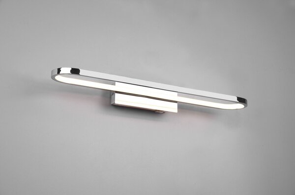 Lampada da parete a LED in argento lucido (lunghezza 60 cm) Gianni - Trio
