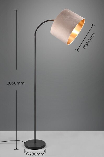 Lampada da terra nera e beige (altezza 205 cm) Julieta - Trio